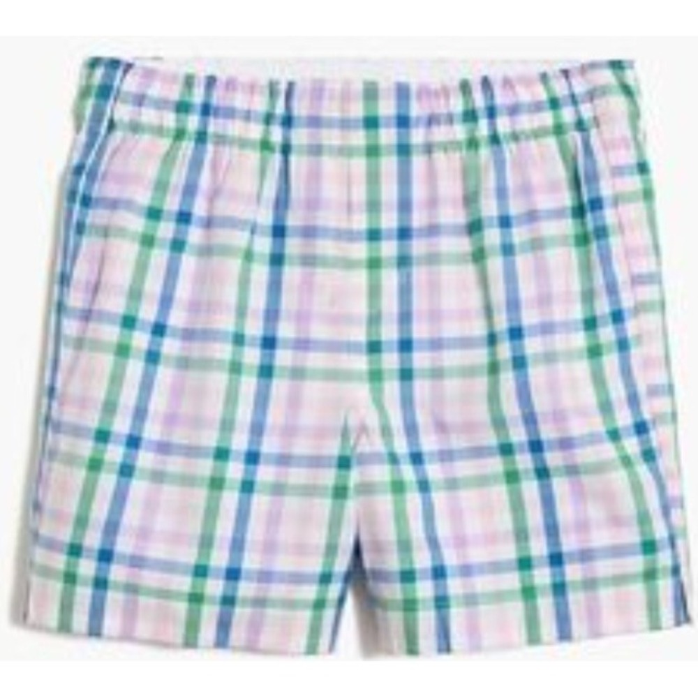 J. Crew Mens Set of 2 Plaid Boxer Shorts S 100% Cotton Casual Loungewear NEW